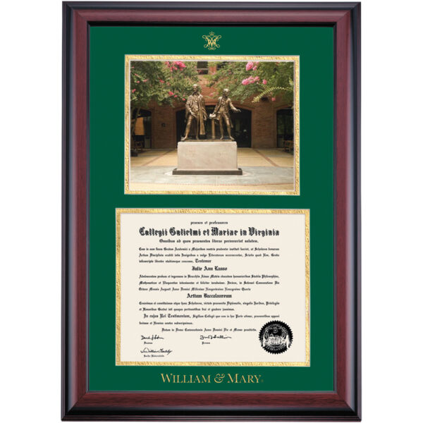 William and Mary Premier the Marshall-Wythe Statues Diploma Frame