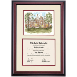 Otterbein Premier Towers Hall Diploma Frame